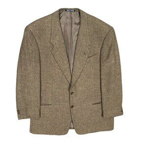 Giorgio Armani Le Collezioni Tweed Blazer Wool Sport Coat Made in Italy 44R